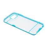 Wholesale Samsung Galaxy S6 Transparent Gummy Hybrid Case (Blue)